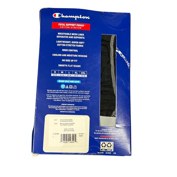 Champion Men's Lightweight Stretch Total Support Pouch Boxer Brief 3 Pairs Large - Picture 2 of 2